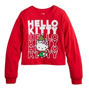 Hello Kitty Red Kids Long Sleeve Top